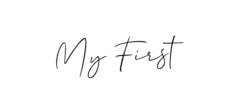 Also You can easily find your signature by using the search form. We will create My First name handwritten signature images for you free of cost using Allison_Script sign style. My First signature style 2 images and pictures png