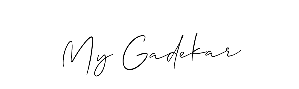 How to make My Gadekar signature? Allison_Script is a professional autograph style. Create handwritten signature for My Gadekar name. My Gadekar signature style 2 images and pictures png