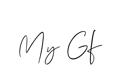 The best way (Allison_Script) to make a short signature is to pick only two or three words in your name. The name My Gf include a total of six letters. For converting this name. My Gf signature style 2 images and pictures png