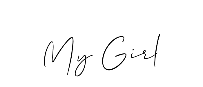 The best way (Allison_Script) to make a short signature is to pick only two or three words in your name. The name My Girl include a total of six letters. For converting this name. My Girl signature style 2 images and pictures png