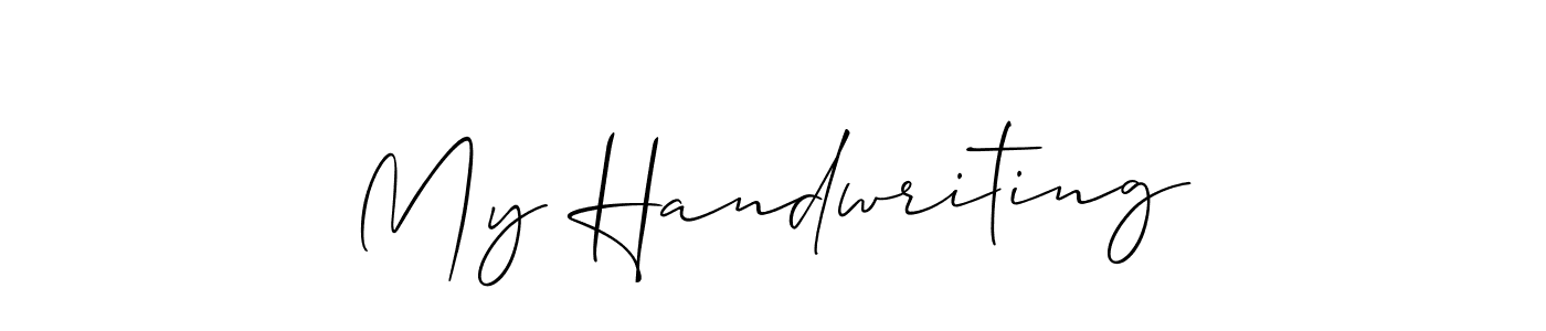 Also You can easily find your signature by using the search form. We will create My Handwriting name handwritten signature images for you free of cost using Allison_Script sign style. My Handwriting signature style 2 images and pictures png