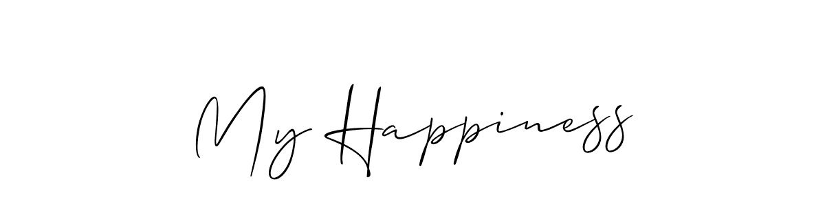 You should practise on your own different ways (Allison_Script) to write your name (My Happiness) in signature. don't let someone else do it for you. My Happiness signature style 2 images and pictures png