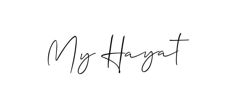You can use this online signature creator to create a handwritten signature for the name My Hayat. This is the best online autograph maker. My Hayat signature style 2 images and pictures png