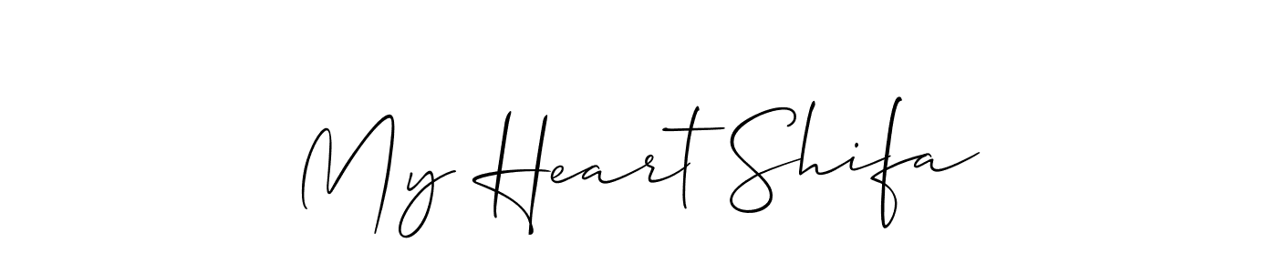 Make a beautiful signature design for name My Heart Shifa. With this signature (Allison_Script) style, you can create a handwritten signature for free. My Heart Shifa signature style 2 images and pictures png