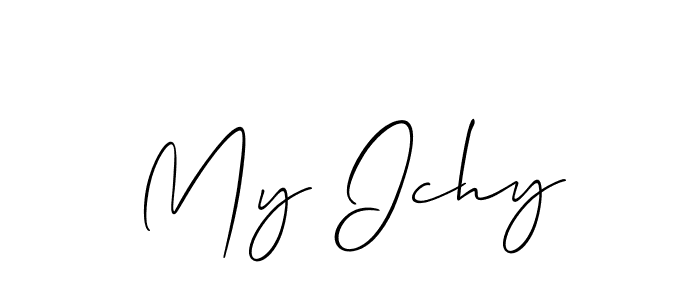 How to Draw My Ichy signature style? Allison_Script is a latest design signature styles for name My Ichy. My Ichy signature style 2 images and pictures png