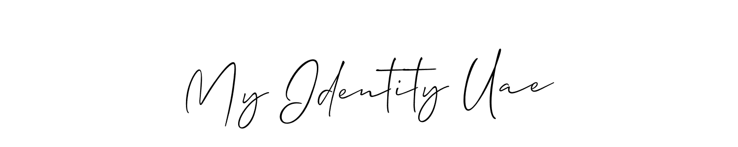 How to make My Identity Uae signature? Allison_Script is a professional autograph style. Create handwritten signature for My Identity Uae name. My Identity Uae signature style 2 images and pictures png