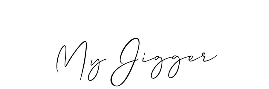 Also You can easily find your signature by using the search form. We will create My Jigger name handwritten signature images for you free of cost using Allison_Script sign style. My Jigger signature style 2 images and pictures png