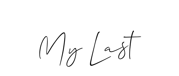 Create a beautiful signature design for name My Last. With this signature (Allison_Script) fonts, you can make a handwritten signature for free. My Last signature style 2 images and pictures png