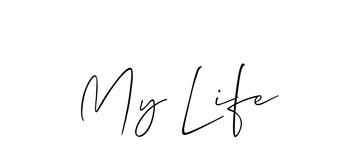 Create a beautiful signature design for name My Life. With this signature (Allison_Script) fonts, you can make a handwritten signature for free. My Life signature style 2 images and pictures png