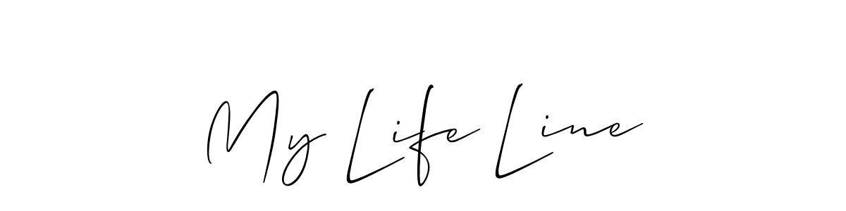 You should practise on your own different ways (Allison_Script) to write your name (My Life Line) in signature. don't let someone else do it for you. My Life Line signature style 2 images and pictures png