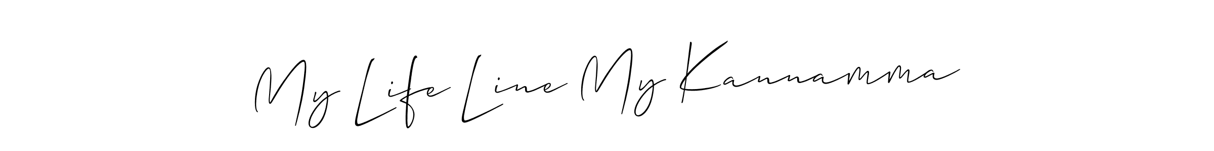 It looks lik you need a new signature style for name My Life Line My Kannamma. Design unique handwritten (Allison_Script) signature with our free signature maker in just a few clicks. My Life Line My Kannamma signature style 2 images and pictures png