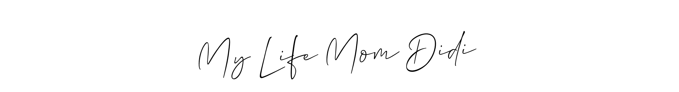 Allison_Script is a professional signature style that is perfect for those who want to add a touch of class to their signature. It is also a great choice for those who want to make their signature more unique. Get My Life Mom Didi❤️ name to fancy signature for free. My Life Mom Didi❤️ signature style 2 images and pictures png