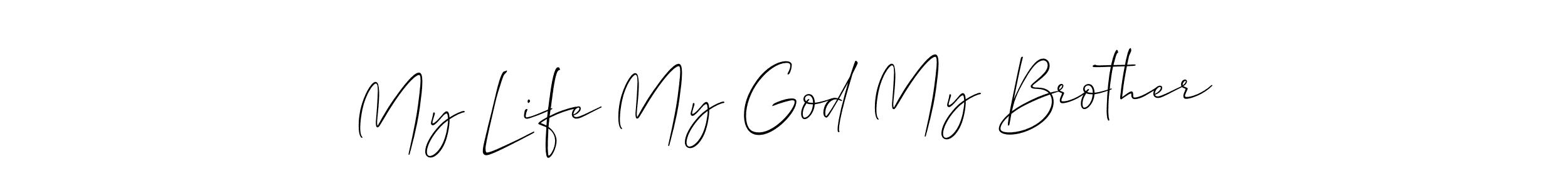 You can use this online signature creator to create a handwritten signature for the name My Life My God My Brother. This is the best online autograph maker. My Life My God My Brother signature style 2 images and pictures png