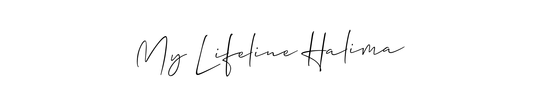 Once you've used our free online signature maker to create your best signature Allison_Script style, it's time to enjoy all of the benefits that My Lifeline Halima name signing documents. My Lifeline Halima signature style 2 images and pictures png