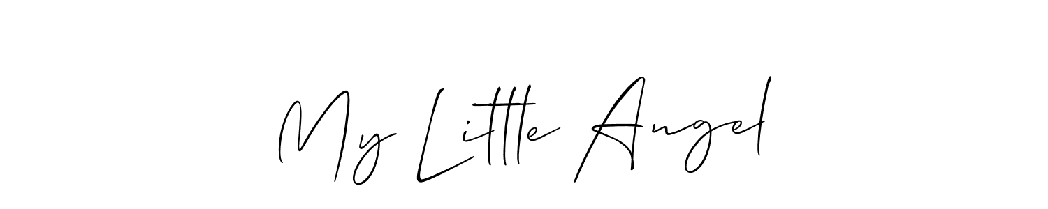 if you are searching for the best signature style for your name My Little Angel. so please give up your signature search. here we have designed multiple signature styles  using Allison_Script. My Little Angel signature style 2 images and pictures png