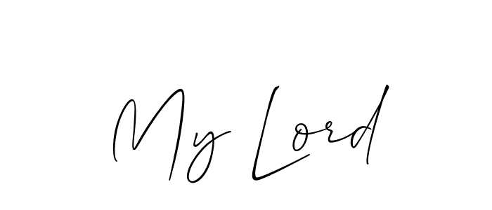 You should practise on your own different ways (Allison_Script) to write your name (My Lord) in signature. don't let someone else do it for you. My Lord signature style 2 images and pictures png