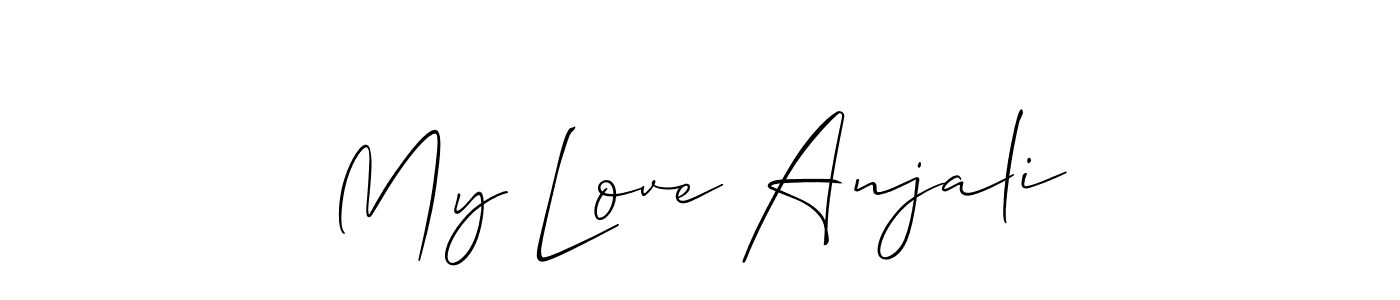 My Love Anjali stylish signature style. Best Handwritten Sign (Allison_Script) for my name. Handwritten Signature Collection Ideas for my name My Love Anjali. My Love Anjali signature style 2 images and pictures png