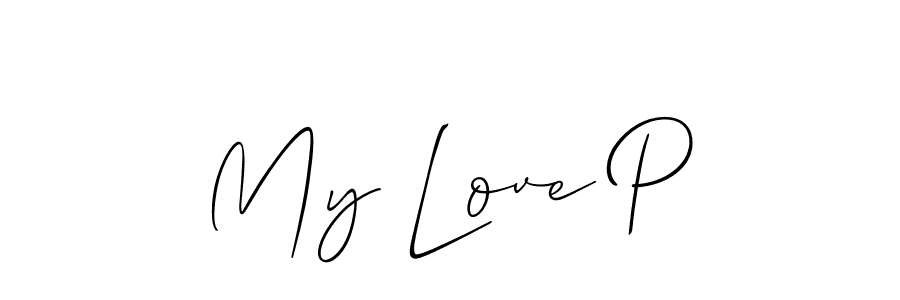 Similarly Allison_Script is the best handwritten signature design. Signature creator online .You can use it as an online autograph creator for name My Love P. My Love P signature style 2 images and pictures png