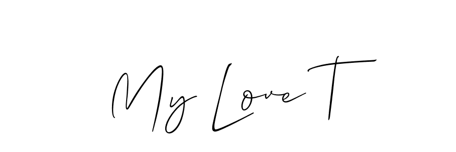 Create a beautiful signature design for name My Love T. With this signature (Allison_Script) fonts, you can make a handwritten signature for free. My Love T signature style 2 images and pictures png
