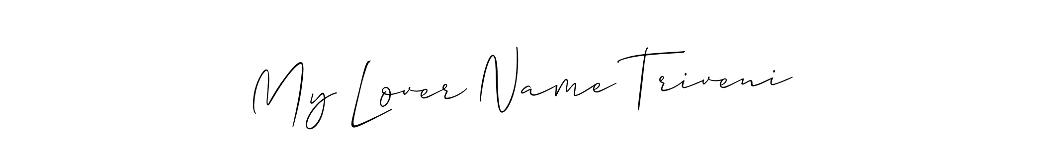 It looks lik you need a new signature style for name My Lover Name Triveni. Design unique handwritten (Allison_Script) signature with our free signature maker in just a few clicks. My Lover Name Triveni signature style 2 images and pictures png