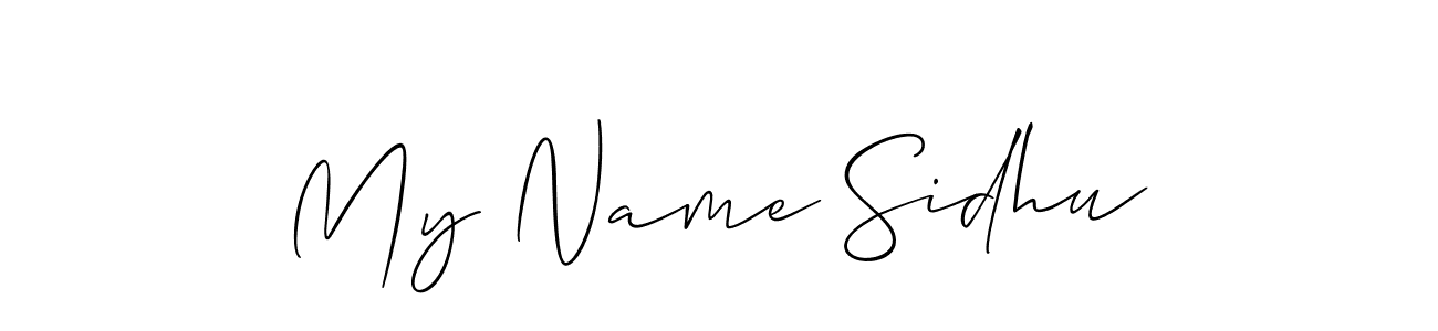 Create a beautiful signature design for name My Name Sidhu. With this signature (Allison_Script) fonts, you can make a handwritten signature for free. My Name Sidhu signature style 2 images and pictures png