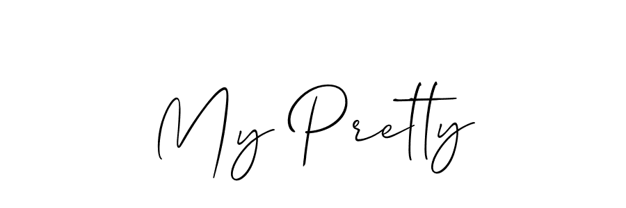 How to make My Pretty name signature. Use Allison_Script style for creating short signs online. This is the latest handwritten sign. My Pretty signature style 2 images and pictures png