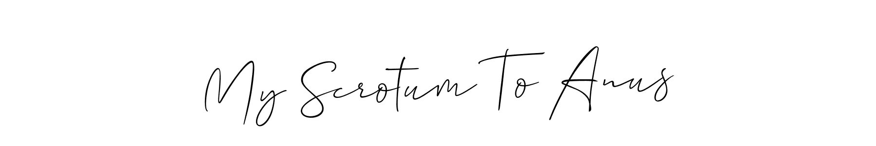 How to make My Scrotum To Anus signature? Allison_Script is a professional autograph style. Create handwritten signature for My Scrotum To Anus name. My Scrotum To Anus signature style 2 images and pictures png