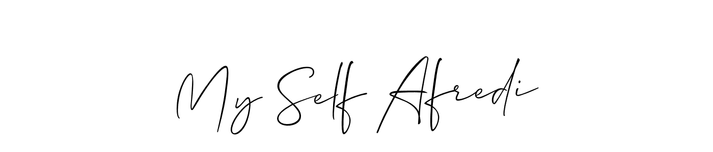 Create a beautiful signature design for name My Self Afredi. With this signature (Allison_Script) fonts, you can make a handwritten signature for free. My Self Afredi signature style 2 images and pictures png