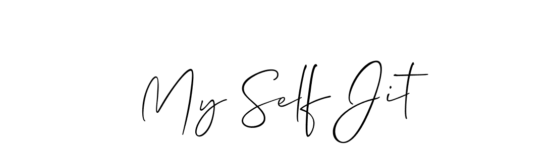 Also we have My Self Jit name is the best signature style. Create professional handwritten signature collection using Allison_Script autograph style. My Self Jit signature style 2 images and pictures png