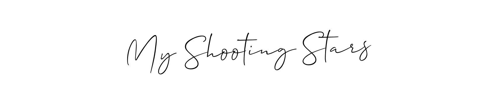 Design your own signature with our free online signature maker. With this signature software, you can create a handwritten (Allison_Script) signature for name My Shooting Stars. My Shooting Stars signature style 2 images and pictures png