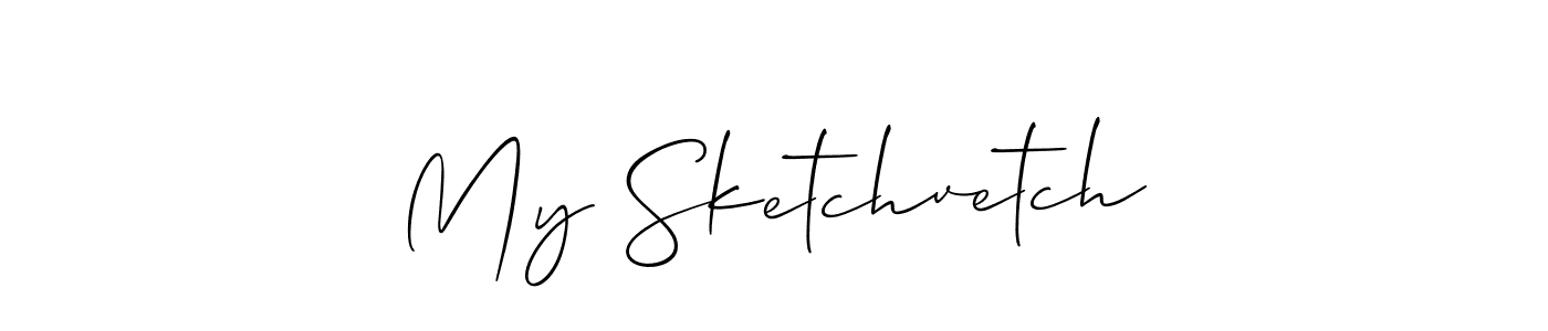 You should practise on your own different ways (Allison_Script) to write your name (My Sketchvetch) in signature. don't let someone else do it for you. My Sketchvetch signature style 2 images and pictures png