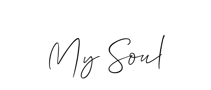 It looks lik you need a new signature style for name My Soul. Design unique handwritten (Allison_Script) signature with our free signature maker in just a few clicks. My Soul signature style 2 images and pictures png