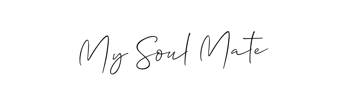 It looks lik you need a new signature style for name My Soul Mate. Design unique handwritten (Allison_Script) signature with our free signature maker in just a few clicks. My Soul Mate signature style 2 images and pictures png