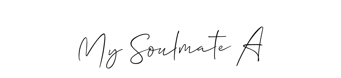 Use a signature maker to create a handwritten signature online. With this signature software, you can design (Allison_Script) your own signature for name My Soulmate A. My Soulmate A signature style 2 images and pictures png