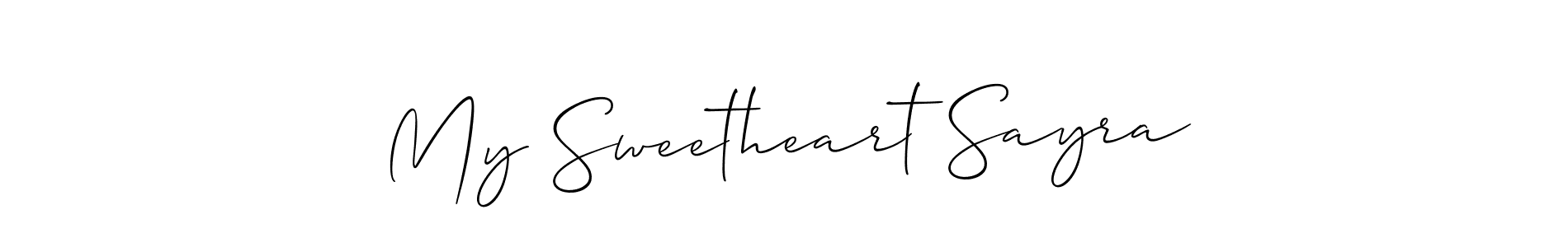 Best and Professional Signature Style for My Sweetheart Sayra. Allison_Script Best Signature Style Collection. My Sweetheart Sayra signature style 2 images and pictures png