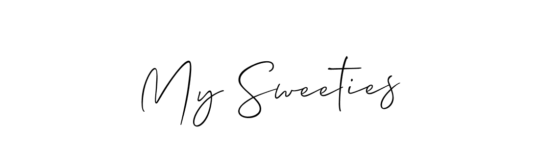Create a beautiful signature design for name My Sweeties. With this signature (Allison_Script) fonts, you can make a handwritten signature for free. My Sweeties signature style 2 images and pictures png