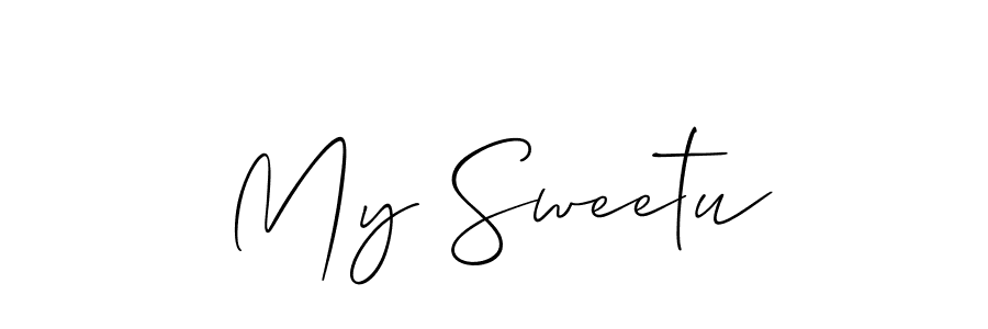 Use a signature maker to create a handwritten signature online. With this signature software, you can design (Allison_Script) your own signature for name My Sweetu. My Sweetu signature style 2 images and pictures png