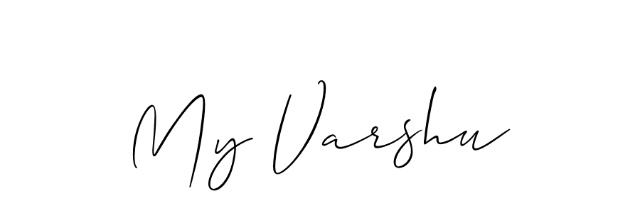 How to make My Varshu signature? Allison_Script is a professional autograph style. Create handwritten signature for My Varshu name. My Varshu signature style 2 images and pictures png