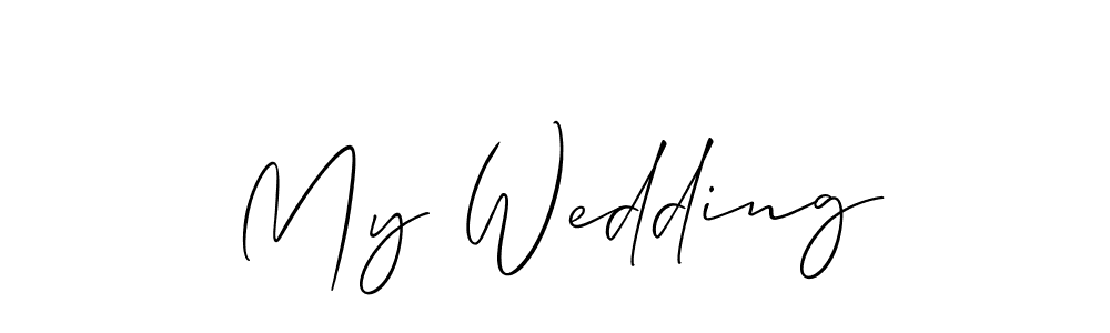 How to make My Wedding signature? Allison_Script is a professional autograph style. Create handwritten signature for My Wedding name. My Wedding signature style 2 images and pictures png