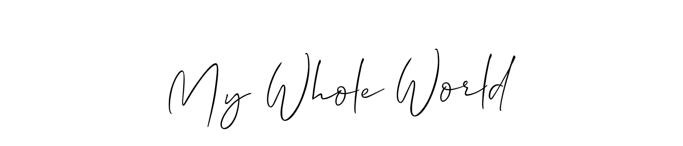 You can use this online signature creator to create a handwritten signature for the name My Whole World. This is the best online autograph maker. My Whole World signature style 2 images and pictures png