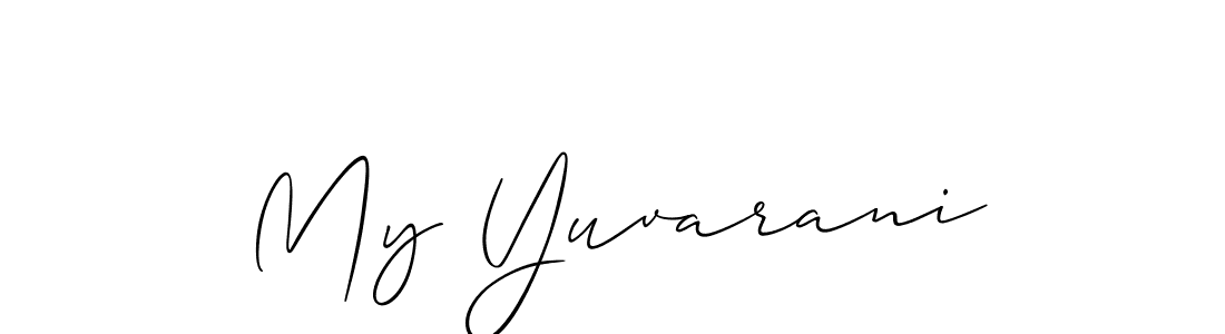 How to make My Yuvarani signature? Allison_Script is a professional autograph style. Create handwritten signature for My Yuvarani name. My Yuvarani signature style 2 images and pictures png