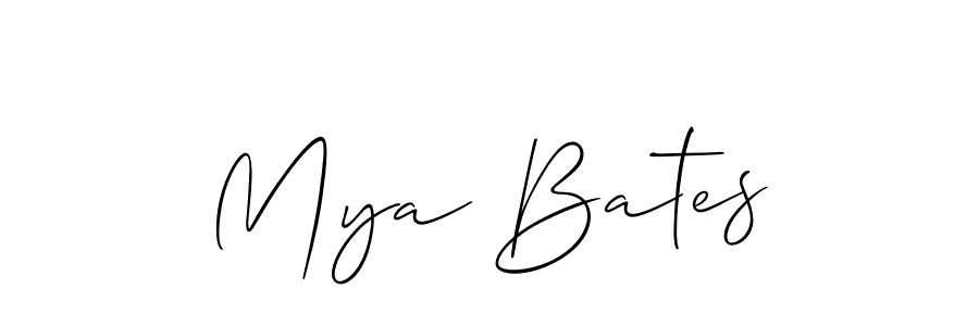 How to make Mya Bates signature? Allison_Script is a professional autograph style. Create handwritten signature for Mya Bates name. Mya Bates signature style 2 images and pictures png