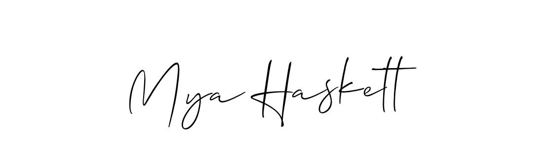 Check out images of Autograph of Mya Haskett name. Actor Mya Haskett Signature Style. Allison_Script is a professional sign style online. Mya Haskett signature style 2 images and pictures png