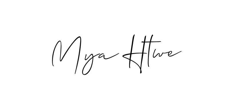 Make a beautiful signature design for name Mya Htwe. With this signature (Allison_Script) style, you can create a handwritten signature for free. Mya Htwe signature style 2 images and pictures png