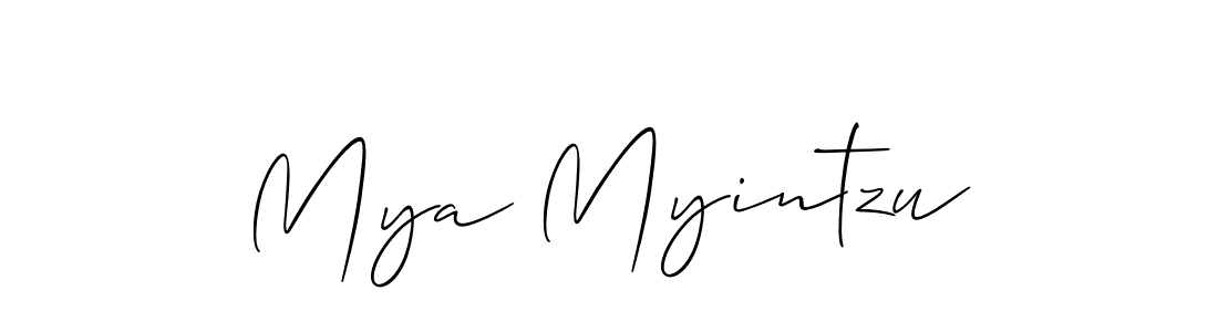 Make a short Mya Myintzu signature style. Manage your documents anywhere anytime using Allison_Script. Create and add eSignatures, submit forms, share and send files easily. Mya Myintzu signature style 2 images and pictures png