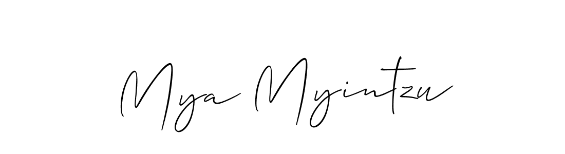 Make a short Mya Myintzu signature style. Manage your documents anywhere anytime using Allison_Script. Create and add eSignatures, submit forms, share and send files easily. Mya Myintzu signature style 2 images and pictures png