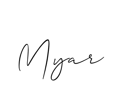 It looks lik you need a new signature style for name Myar. Design unique handwritten (Allison_Script) signature with our free signature maker in just a few clicks. Myar signature style 2 images and pictures png