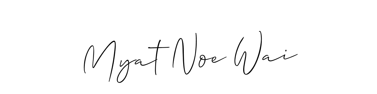 This is the best signature style for the Myat Noe Wai name. Also you like these signature font (Allison_Script). Mix name signature. Myat Noe Wai signature style 2 images and pictures png