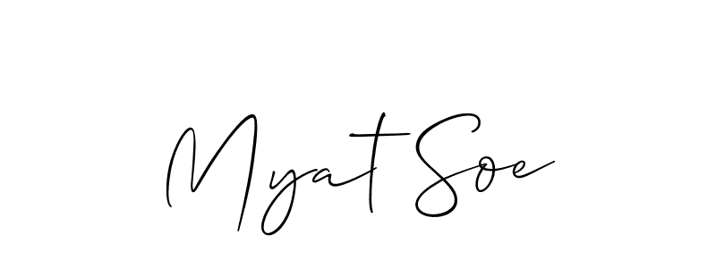 How to make Myat Soe name signature. Use Allison_Script style for creating short signs online. This is the latest handwritten sign. Myat Soe signature style 2 images and pictures png