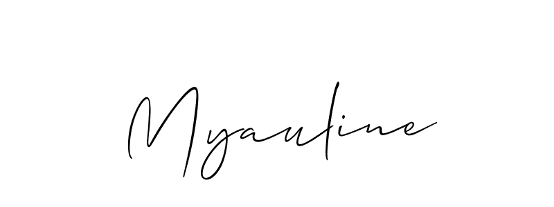 Design your own signature with our free online signature maker. With this signature software, you can create a handwritten (Allison_Script) signature for name Myauline. Myauline signature style 2 images and pictures png